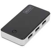 Digitus Hub 4 Porte Usb 3.0 Con Alimentatore Nero