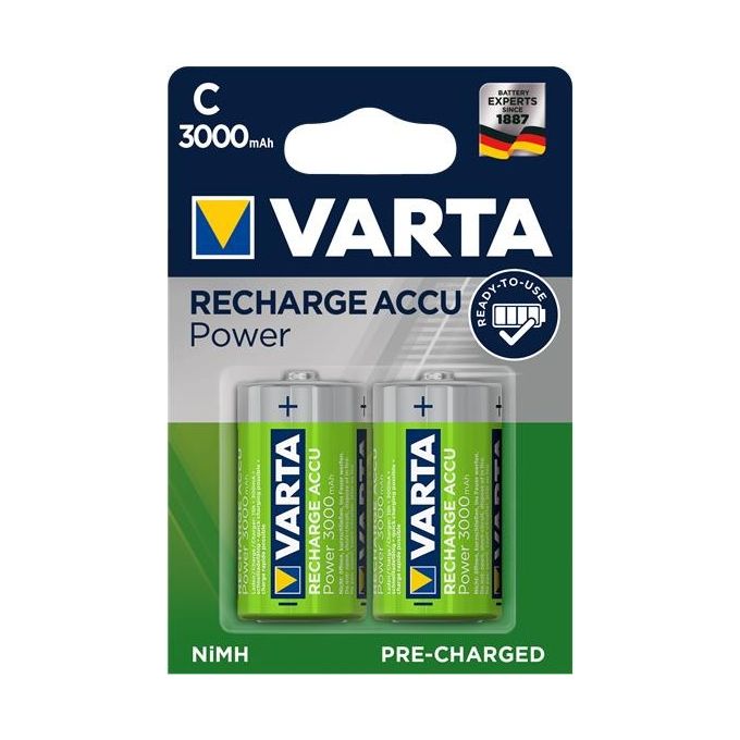 Varta Batteria C 1-2 Torcia 3000mah 2pz