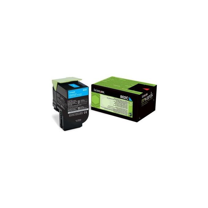 Lexmark 80C20C0 Toner Ciano per dispositivi Cx310 Cx410 Cx510 Numero pagine 1000 colore Ciano