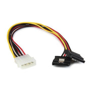 StarTech Adattatore splitter cavo di alimentazione Y LP4 a 2 SATA latching da 30 cm - Molex 4 pin a dual SATA