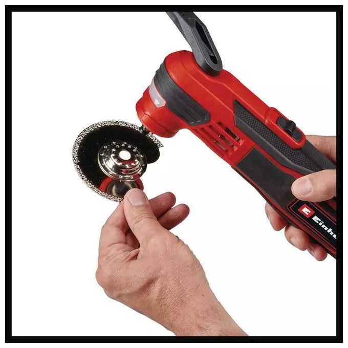 Einhell 4465155 TE-MG 350 EQ Utensile Multifunzione Oscillante 350 W 11000-20000 min^-1 con Accessori colore Nero Rosso