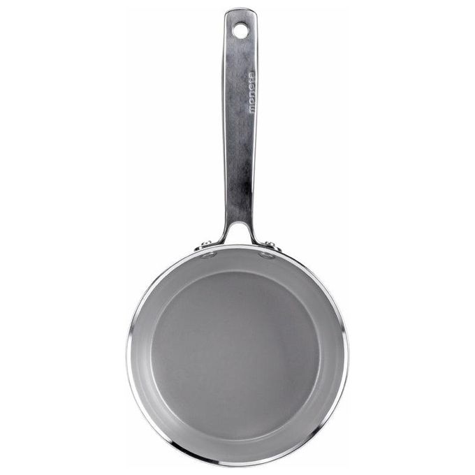 Alluflon Moneta Casseruola Armonia Finegres Manico Lungo 16cm Nero