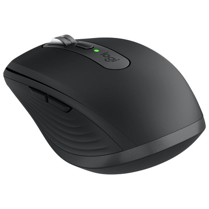 Logitech 910-006929 MX Anywhere 3S Mouse Wireless Compatto 8000 DPI Bluetooth RF Clic Silenzioso 6 Tasti USB-C colore Grafite