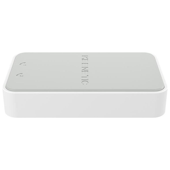 Keenetic KN-3110 Linear Adattatore VoIP 2 Porte FXS RJ11 USB Micro PBX SIP 10 Linee colore Bianco Grigio