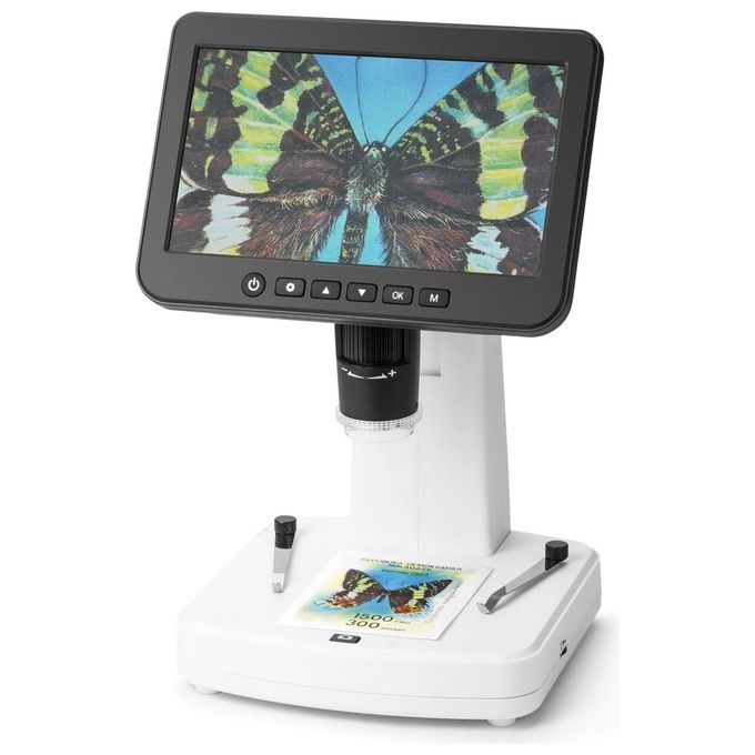 DIPROGRESS DP-H-LCD7 Microscopio Digitale Ingrandimento Fino a 1200x Schermo LCD 7'' Risoluzione 16 MP colore Bianco Nero