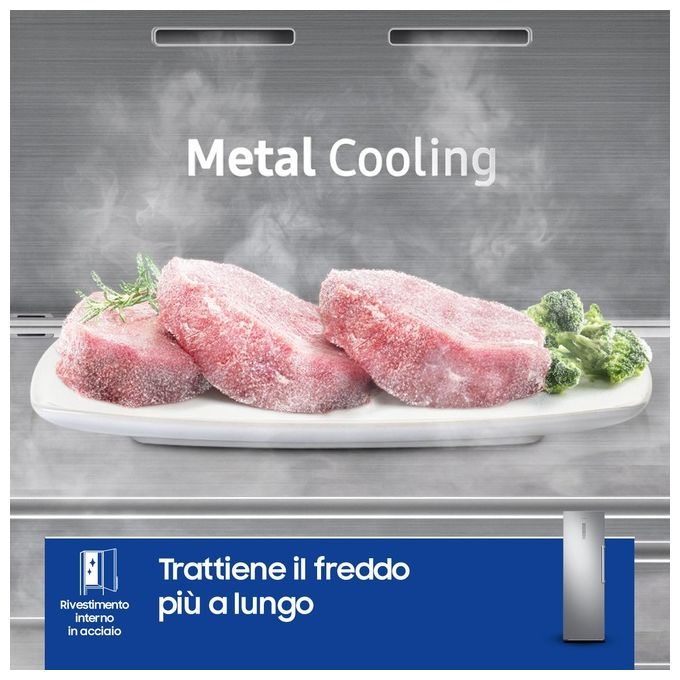 Samsung RZ32C7BBES9 Twin Congelatore Verticale 323 L 186 cm Classe E 36 dB Total No Frost Wi-Fi colore Acciaio Inox