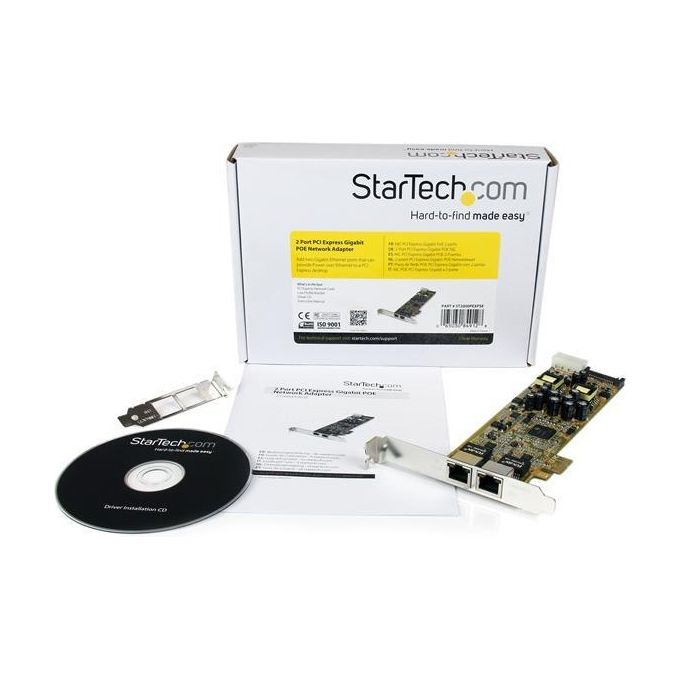 StarTech Adattatore scheda di rete PCIe Ethernet Gigabit PCI Express a due porte - PoE-PSE