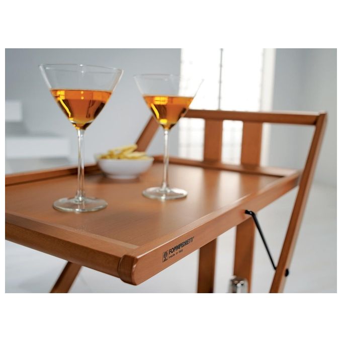 Foppapedretti Carrello Portavivande Pieghevole 2 Piani Modello Sprint Naturale