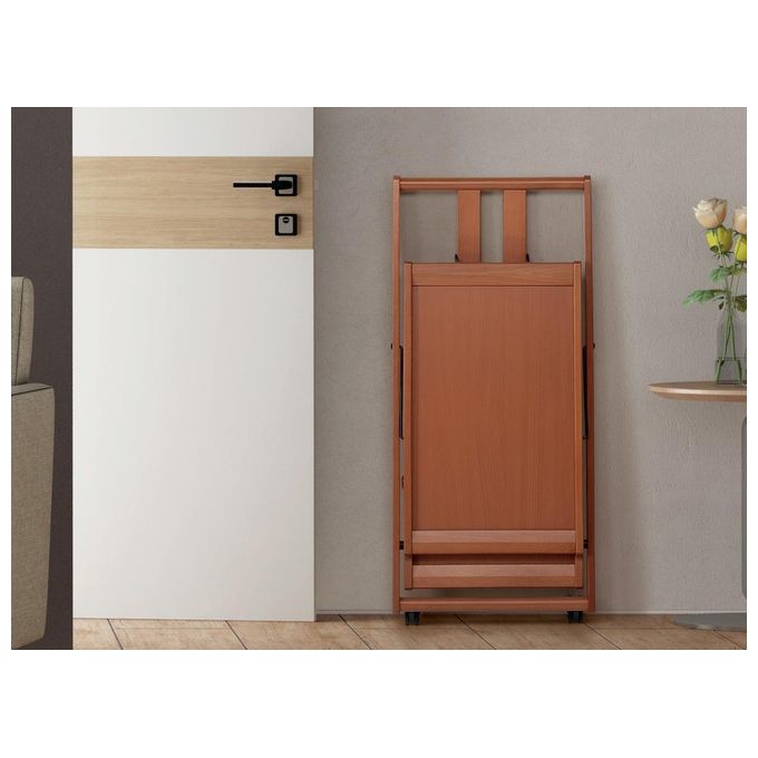Foppapedretti Carrello Portavivande Pieghevole 2 Piani - Modello Sprint Noce