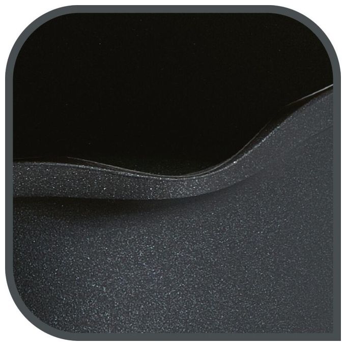 Lagostina 2100124086 Aroma Casseruola Bassa con Coperchio in Alluminio Pressofuso Diametro 28 cm Adatta per Induzione con Rivestimento Antiaderente Titanium e Indicatore di Temperatura Thermo-Signal colore Nero