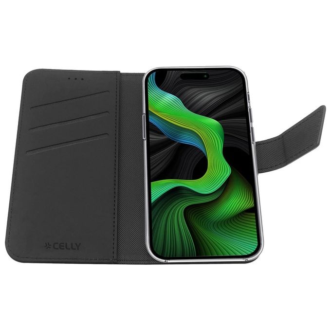 Celly Wally Case per iPhone 15 Pro Nero