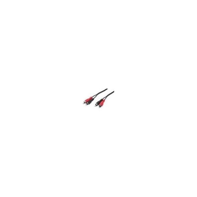 Nuova Video Suono 3-08 Cavo audio 2 spine rca m maschio + 2 spine rca m maschio - l. 2,5 mt