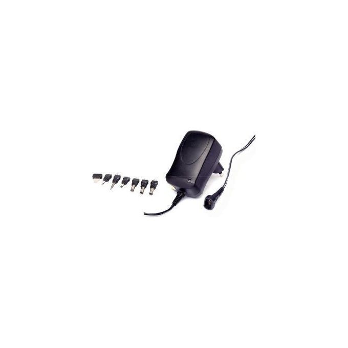GBC 34.0106.25 Alimentatore Universale Switching 7,2 W 3-12 Vcc 600 mA 6 Spinotti Intercambiabili colore Nero
