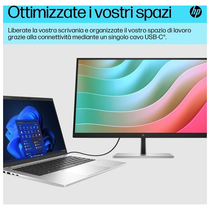 HP 6N4C4AA#ABB E27k G5 Monitor PC 27'' 4K Ultra HD IPS 3840x2160 USB-C 65W colore Nero Argento