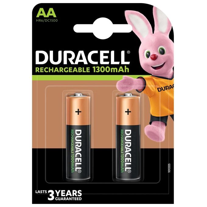 Duracell Stays Charged, AA, 1300 mAh, Universale, Nichel-Metallo Idruro
