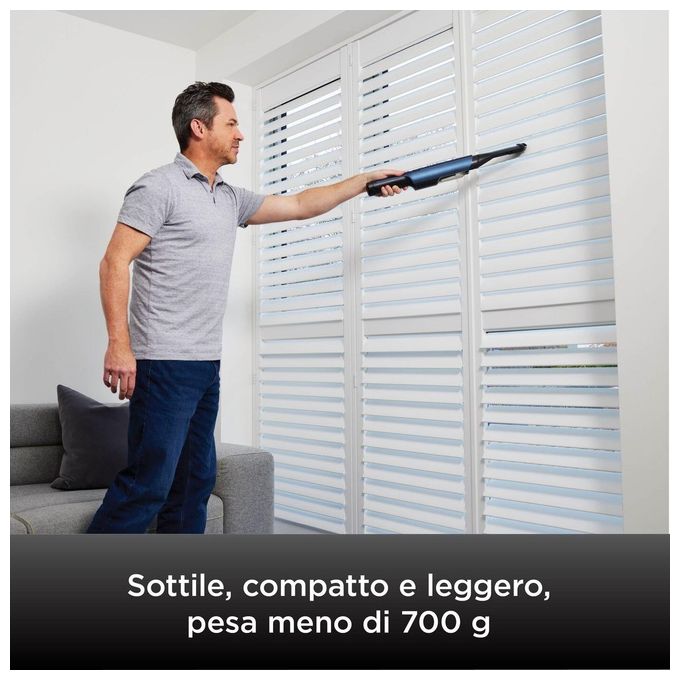 Shark WV270EU WandVac 2.0 Aspirapolvere Portatile Senza Filo 160W autonomia 15 min filtro lavabile colore Blu