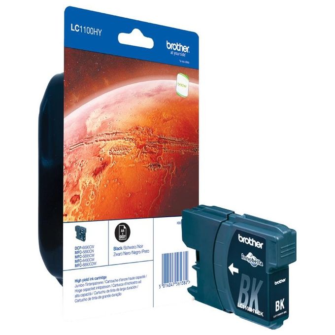 Brother LC1100HYBK Nero DCP-6690CW-MFC-6490CW Hi.capacity Inkjet - getto dinchiostro Cartuccia originale