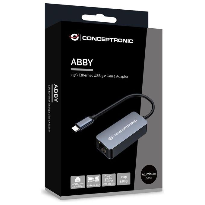 Conceptronic Adattatore Usb3.2 gen 1 Ethernet 2,5g Conceptronic