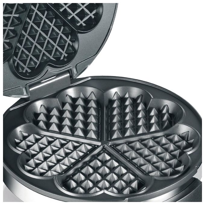 GRAEF WA80 Gofrera 850 W con Rivestimento Antiaderente e Regolazione Elettronica 6 Livelli colore Argento-Grigio