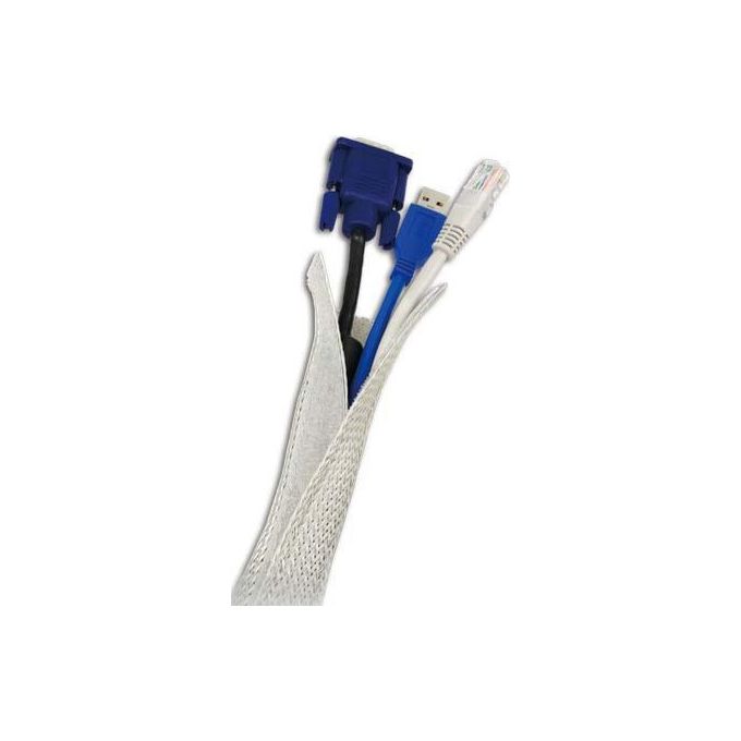 Link guaina avvolgicavi chiusura nastro a strappo diametro 32mm mt 1,80 bianca