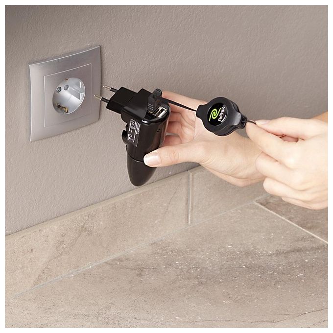 Retrak Caricabatterie Micro Usb Combo Auto-casa Retrattile