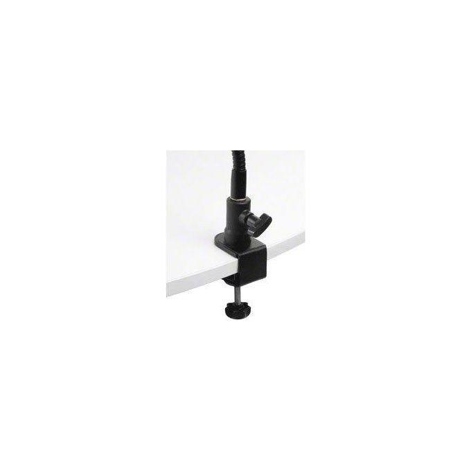 Walimex 16783 Collo di Cigno con Morsetto e Clip per Studio Lunghezza 53 cm Apertura Morsetto 5 cm Attacco 1-4 e 3-8 di Pollice colore Nero
