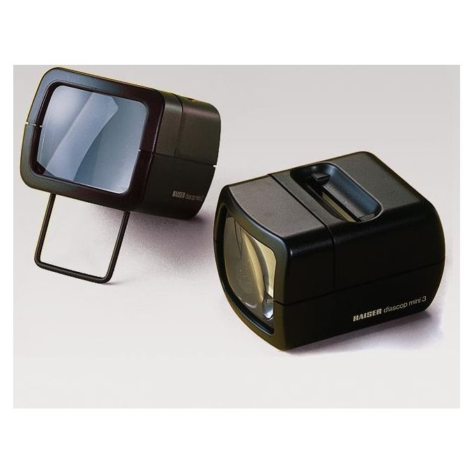 KAISER 202010 Diascop Mini 3 Visore per Diapositive Ingrandimento 3x Alimentazione 2 x Batteria AA Dimensioni 75 x 60 x 105 mm colore Nero
