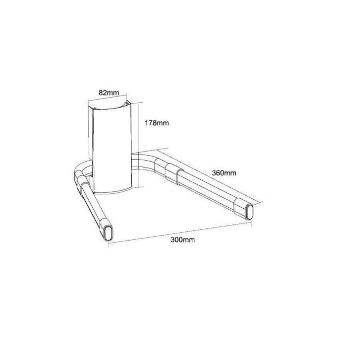 Nilox Supporto Per Dvd da Parete Nero