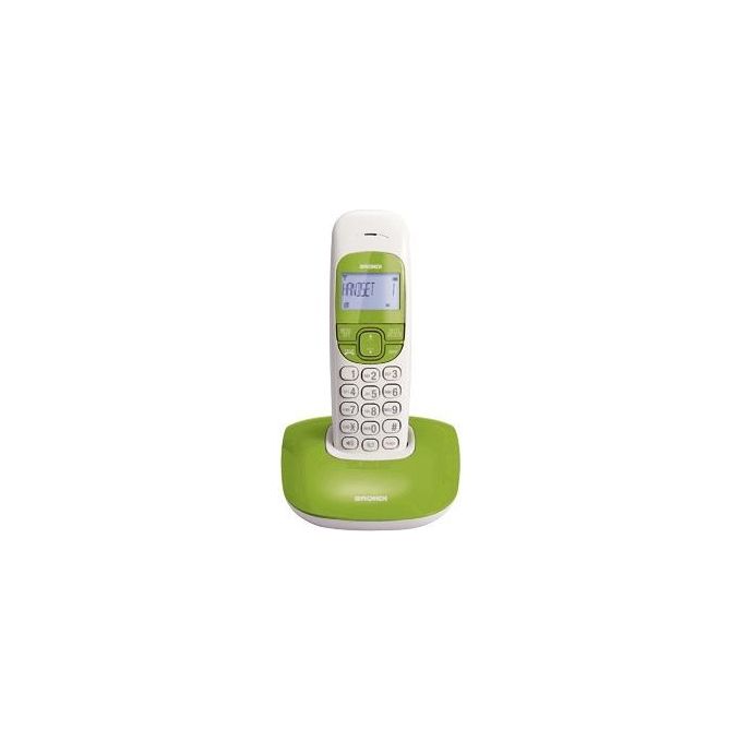 Brondi Nice Telefono DECT Verde e Bianco con Vivavoce e ID Chiamata - Cordless LCD