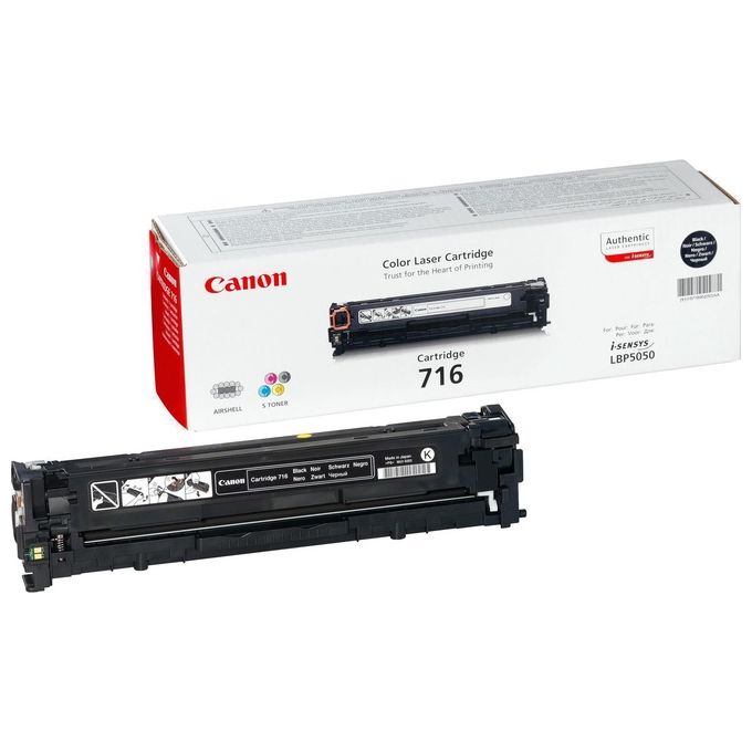 Canon Toner 716 Nero per Stampante Laser con Capacita' di Stampa Fino a 2300 Pagine