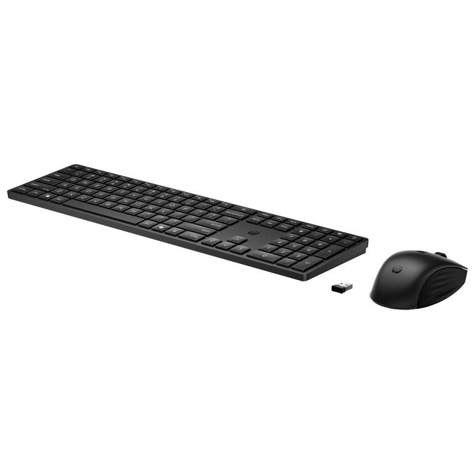HP 4R013AA Combo tastiera e mouse wireless 650 Full-size 100% Wireless 2.4 GHz 4000 DPI tasti programmabili colore Nero