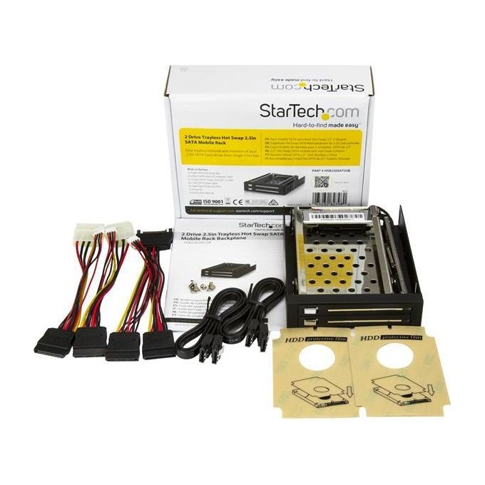 StarTech Backplane per rack portatile trayless hot-swap SATA 2.5 2 unita'