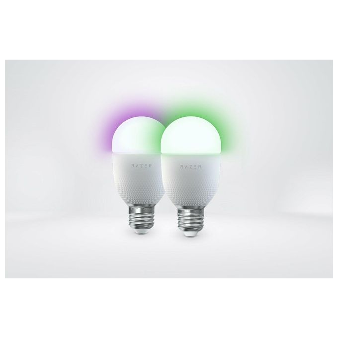 Razer RZ43-04250200-R3GC Aether Lampadina Smart LED RGB Chroma E27 9W 800lm Wi-Fi Bluetooth Matter colore Bianco