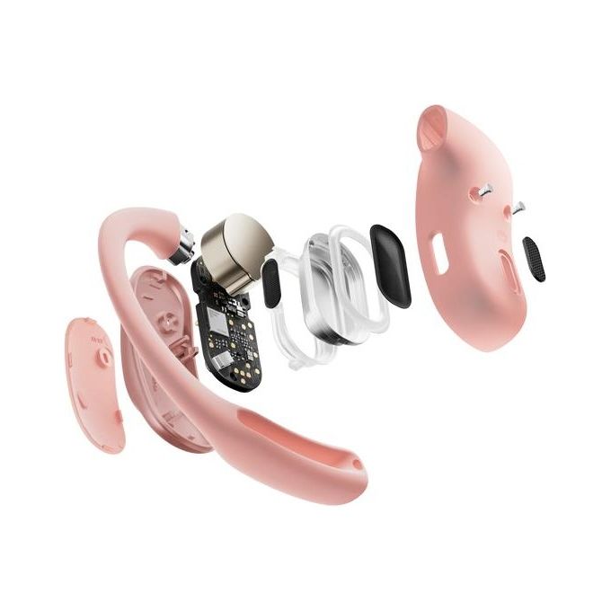 Shokz, Auricolari OpenFit Air Wireless, a Clip, Rosa, Bluetooth