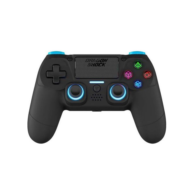 Dragonshock DSCPS4-BK MIZAR Gamepad Wireless Bluetooth per PS4 PC Mobile con Touchpad e Retroilluminazione LED RGB colore Nero