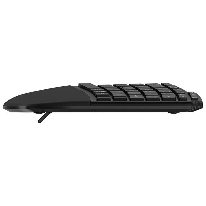 Kensington K75491IT Pro Fit Ergo KB675 EQ Tastiera Wireless Tenkeyless Ricaricabile QWERTY Italiano Compatibile Windows macOS con Connessione Bluetooth 2.4GHz e USB-C colore Nero