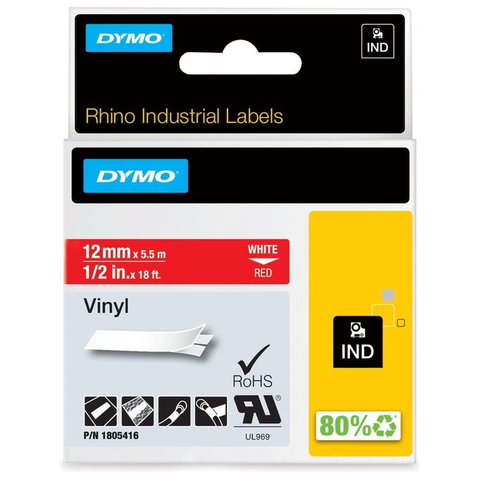 Dymo Nastro 12mmx 5 5m Vinile Bi Ro
