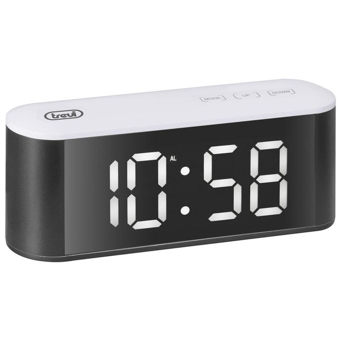 Trevi EC 883 BL Orologio Sveglia Digitale con Termometro e Grande Display Bianco