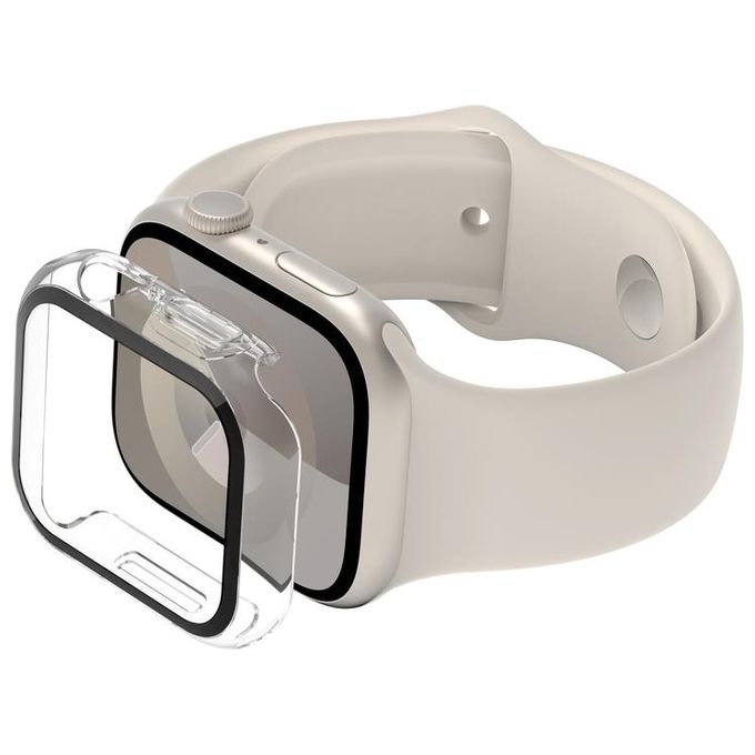 Belkin OVG003ZZCL TemperedCurve Proteggi Schermo Curvo Bumper 2 in 1 Apple Watch Series 4 5 6 7 8 9 SE 40 41mm colore Trasparente