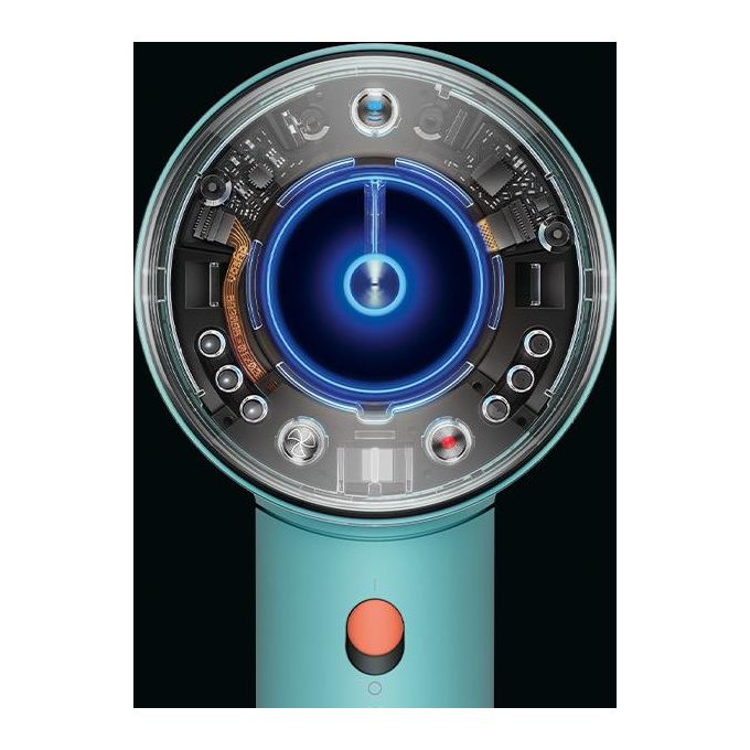 Dyson 515276-01 Supersonic Nural Asciugacapelli 1600W Motore V9 3 Velocita' 4 Temperature con Accessori colore Blu Arancione