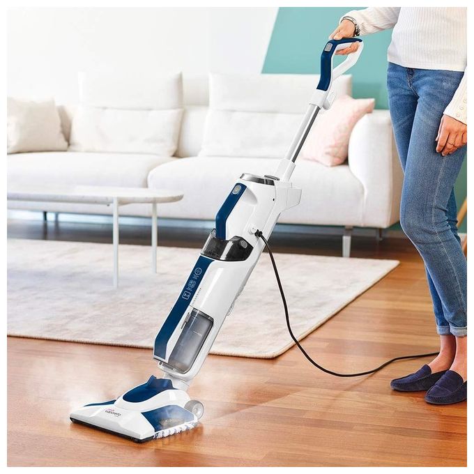 Polti PTEU0299 Vaporetto 3 Clean Blue Aspirapolvere Lavapavimenti a Vapore 3 in 1 Ciclonico senza Sacco 1800 W 14 Accessori colore Bianco e Blu