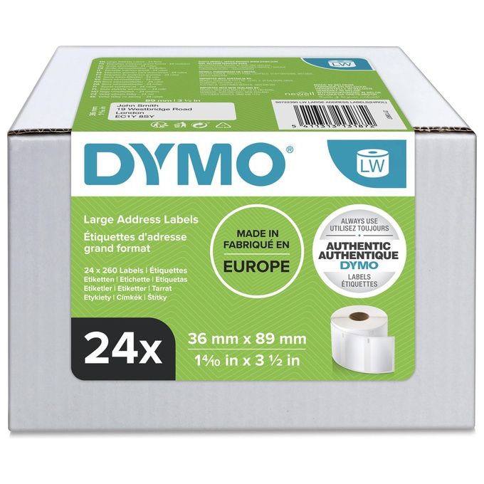 Dymo Cf24x260 etichette Labelwriter 36x89mm Bianco
