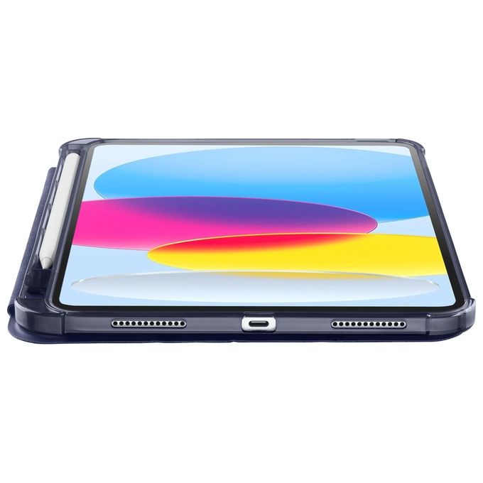 Cellularline FOLIOIPAD22102B Folio Custodia a Libro iPad 10.9'' 2022 Stand 3 Livelli Ecopelle Sleep Wake Pencil Loop colore Blu