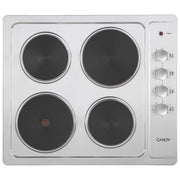 Candy CLE64KX Piano cottura elettrico 58 cm 4 piastre sigillate manopola colore Acciaio inox