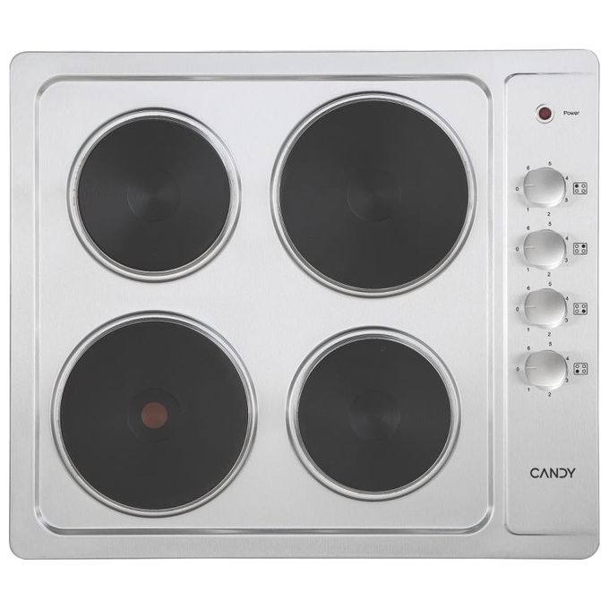 Candy CLE64KX Piano cottura elettrico 58 cm 4 piastre sigillate manopola colore Acciaio inox