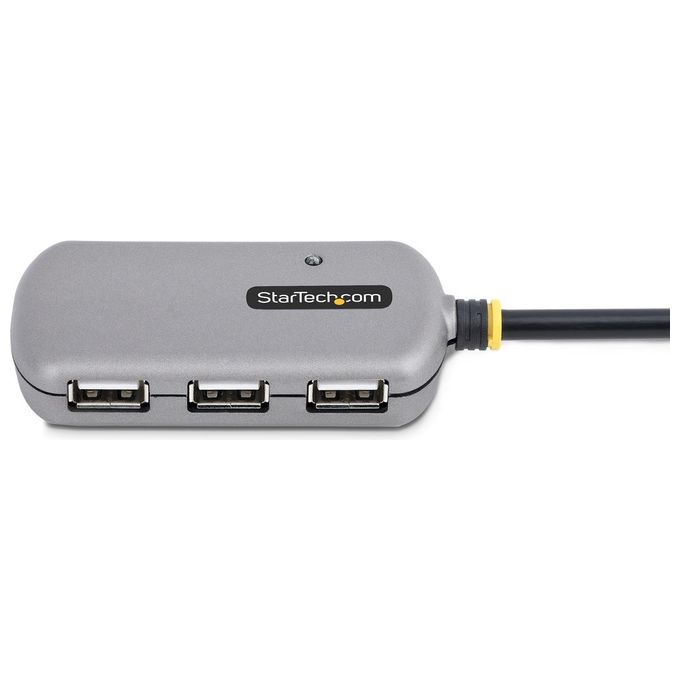StarTech U02442-USB-EXTENDER Cavo di Prolunga USB 2.0 da 24m con Hub a 4 Porte Attivo Alimentato e Protezione ESD colore Nero