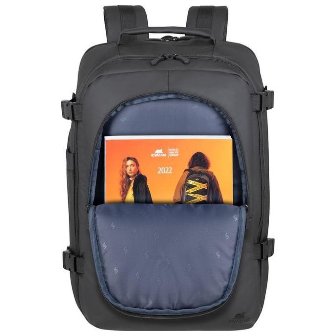 Rivacase 8465 Tegel Zaino da Viaggio per Notebook fino a 17,3'' con Scomparto Imbottito e Materiale ECO-FRIENDLY RPET colore Nero