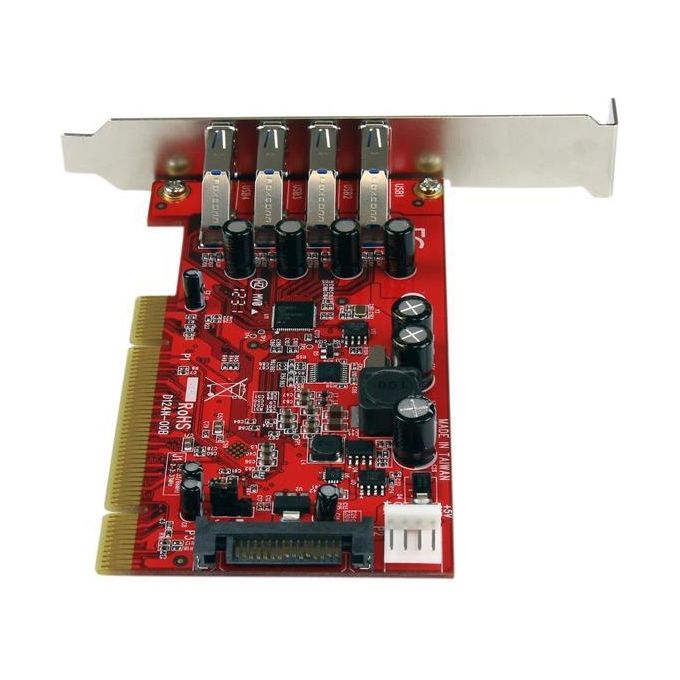 StarTech Scheda Pci con 4 porte USB 3.0 SuperSpeed con alimentazione SATA-SP4