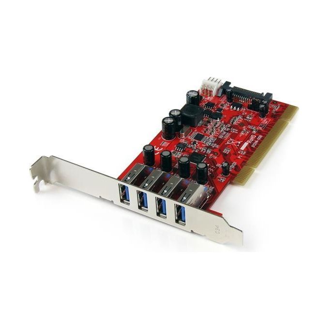 StarTech Scheda Pci con 4 porte USB 3.0 SuperSpeed con alimentazione SATA-SP4