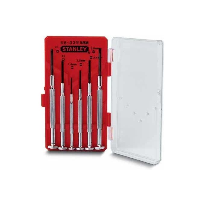 Stanley Set 6 Pz.Cacciavite Precisione Taglio A Croce